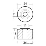 Osculati Anodo collettore Honda 40/50/60 HP 43.292.20