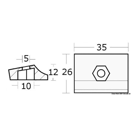 Osculati Plate for 9.9-15 HP 2 stroke + 8/9.9/15 4 stroke 43.315.30