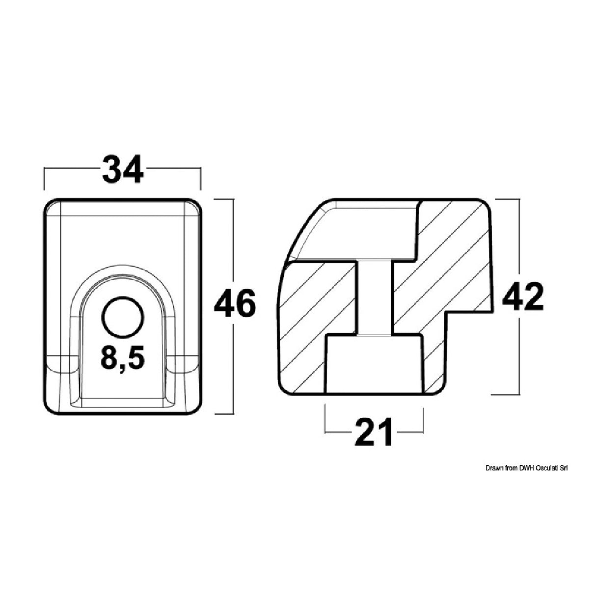 Osculati-Anoden für Johnson/Evinrude G2-Motoren – Serie 200-300 43.317.24
