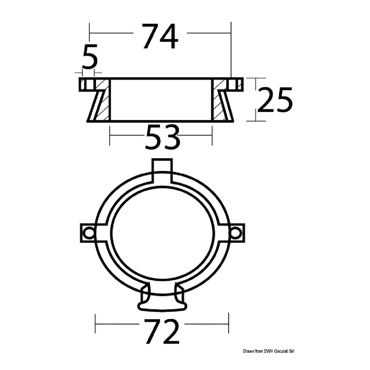 Osculati Anodo Collare per Alpha 43.432.00