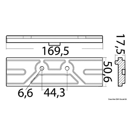 Osculati Anodo Piastra per motori fuoribordo Mercury/Mariner 150 HP 4 tempi 43.434.30