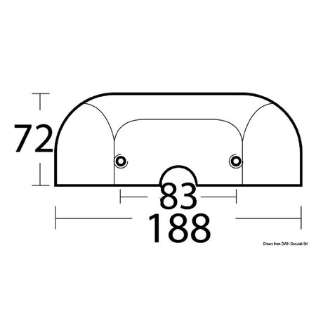 Placa interior/exterior Osculati para Alpha One 43.435.10