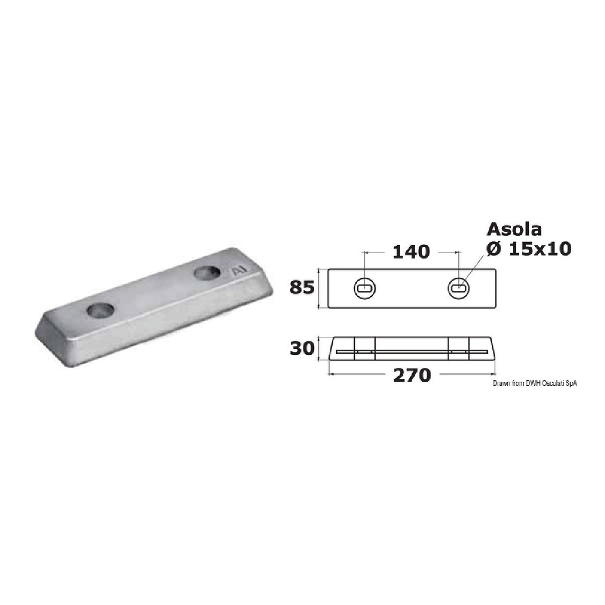 Kit de ánodo Osculati Volvo IPS 43.509.00