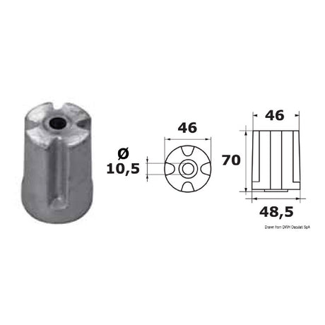 Kit de ánodo Osculati Volvo IPS 43.509.00