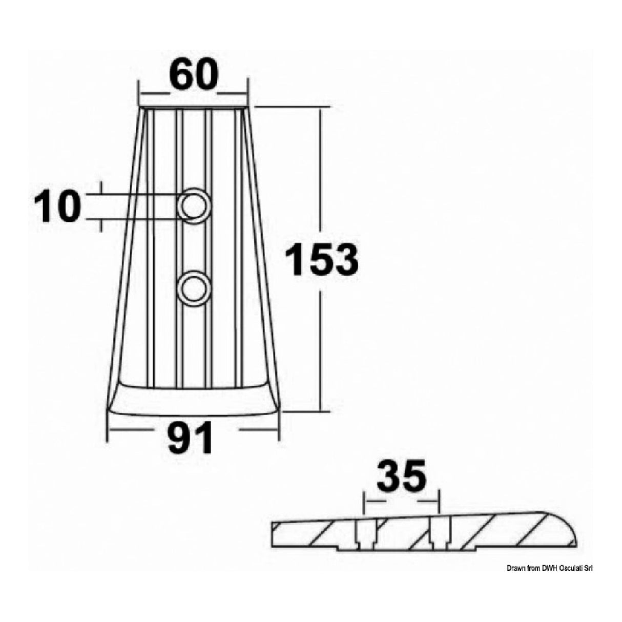 Osculati Volco SX/DPS Fußanode 43.554.01