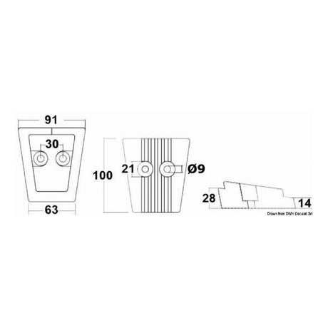 Osculati Anodo piede Volco SX/DPS 43.554.01