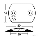 Osculati Piastra zinco bombata 43.600.05