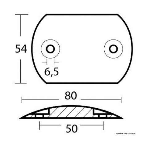 Osculati Piastra zinco bombata 43.600.05