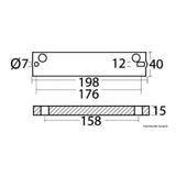 Osculati Anode Bar Tohatsu 60/225 HP 4 stroke 43.640.04
