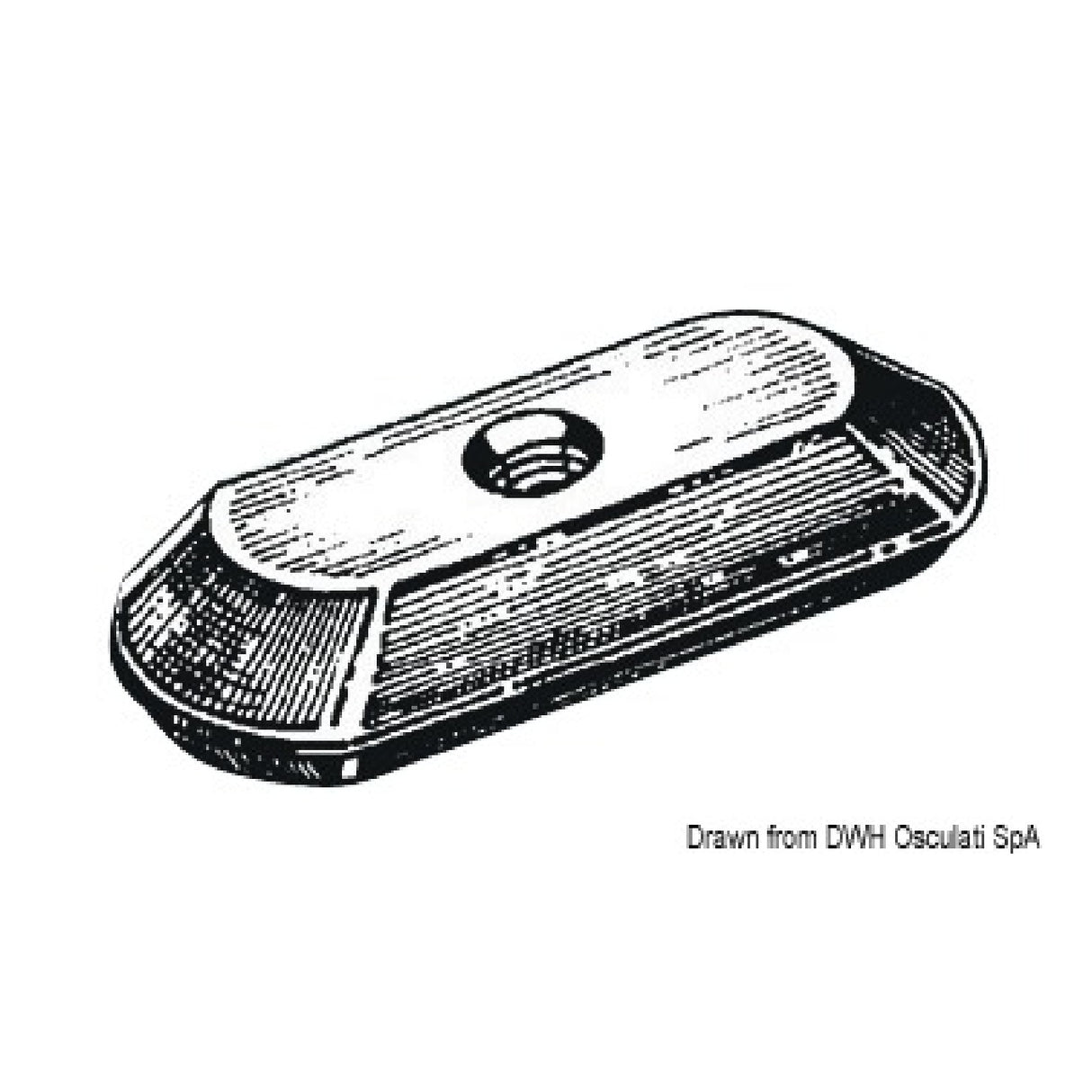 Osculati Platte 2-5 PS ohne Einsatz mit Lochdurchmesser 7 43.903.30