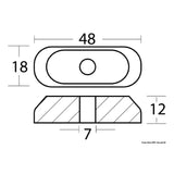 Osculati Platte 2-5 PS ohne Einsatz mit Lochdurchmesser 7 43.903.30