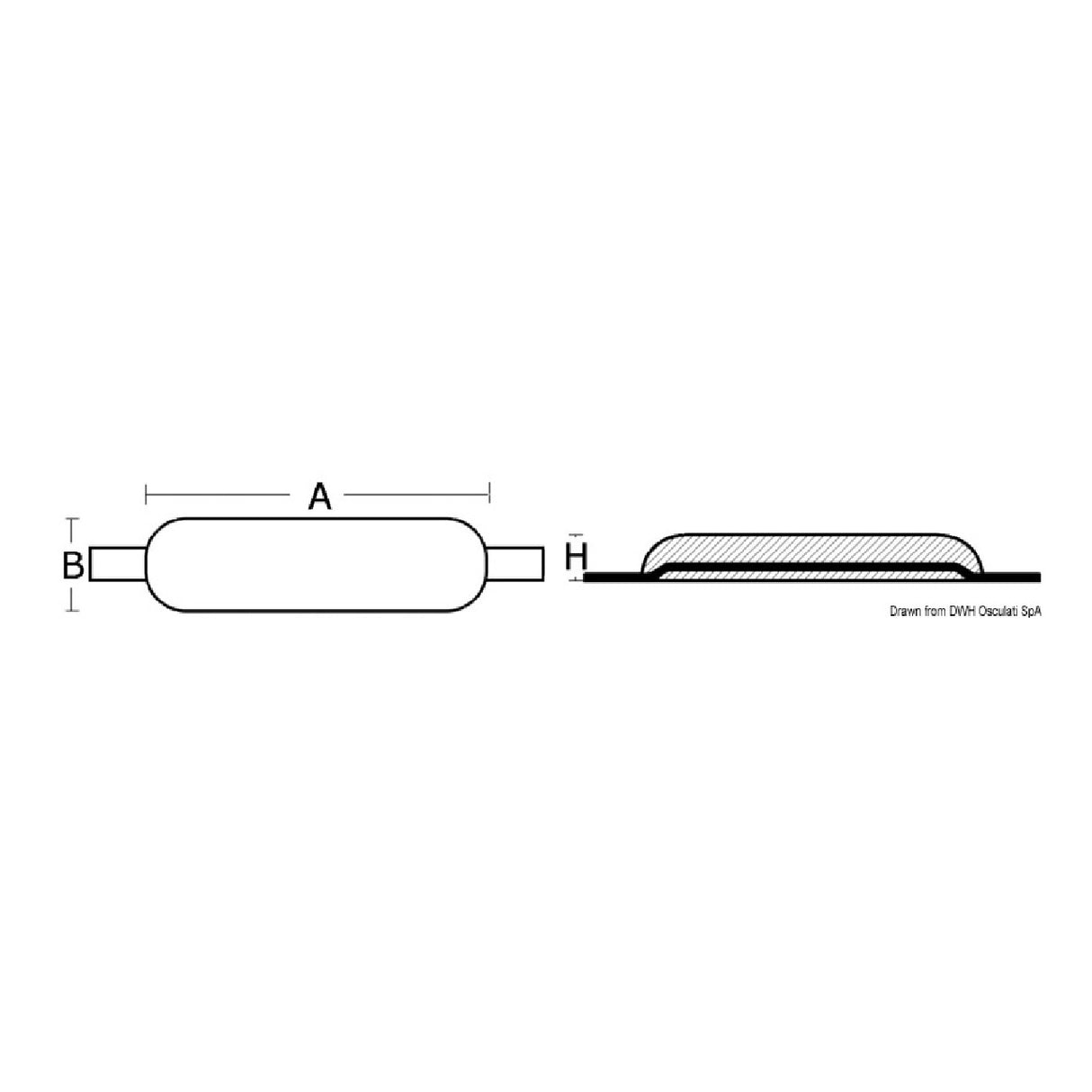 Osculati Anodo ovale con inserto 43.907.06