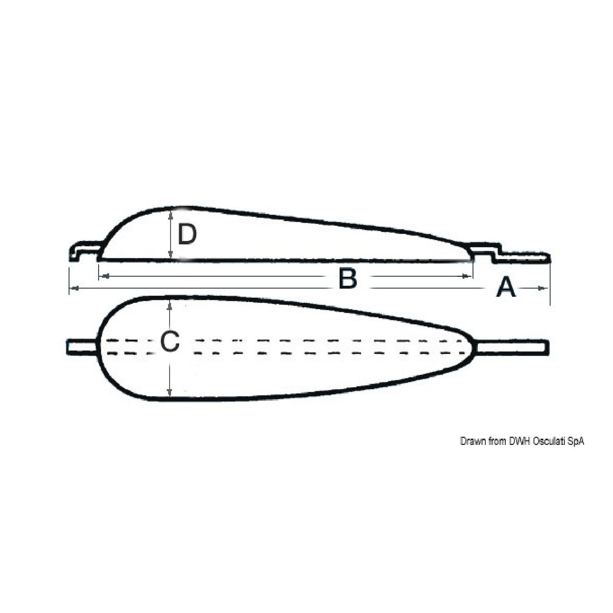 Osculati Anschweißanode 43.911.00 43.911.00