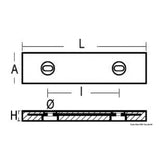 Osculati Ánodo rectangular atornillable 43.920.01