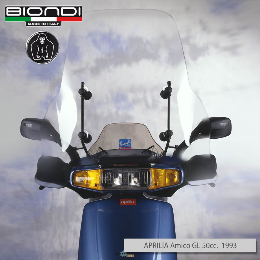 Biondi Parabrezza Club Trasparente per Aprilia Amico 50 - Solo Schermo
