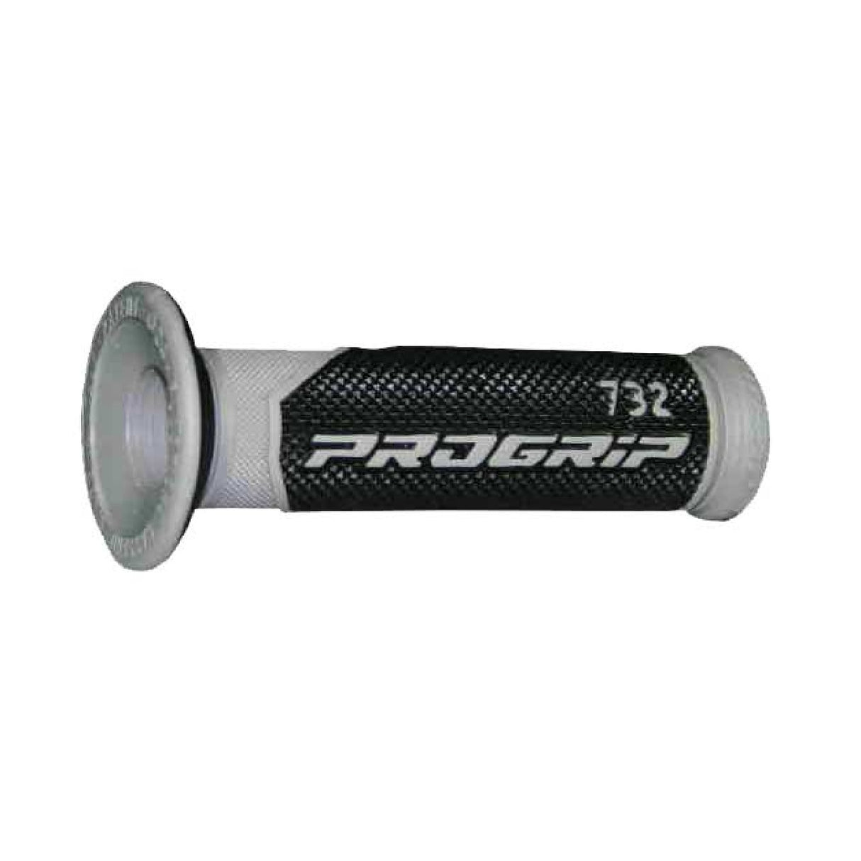 Puños universales perforados Progrip 732 de doble densidad para motocicleta de carretera, color gris