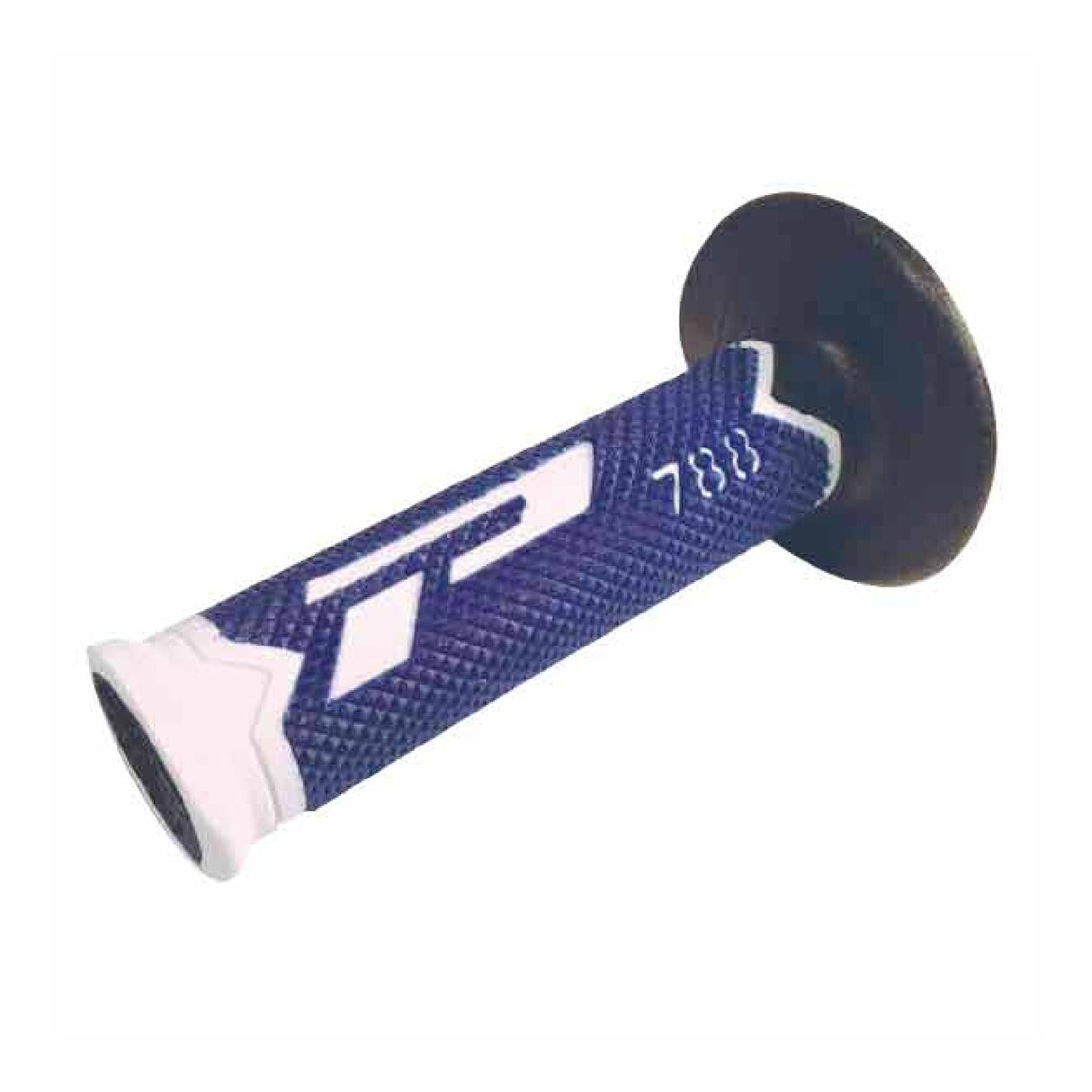 Puños de motocross Progrip 788 de triple densidad, blanco, azul y negro