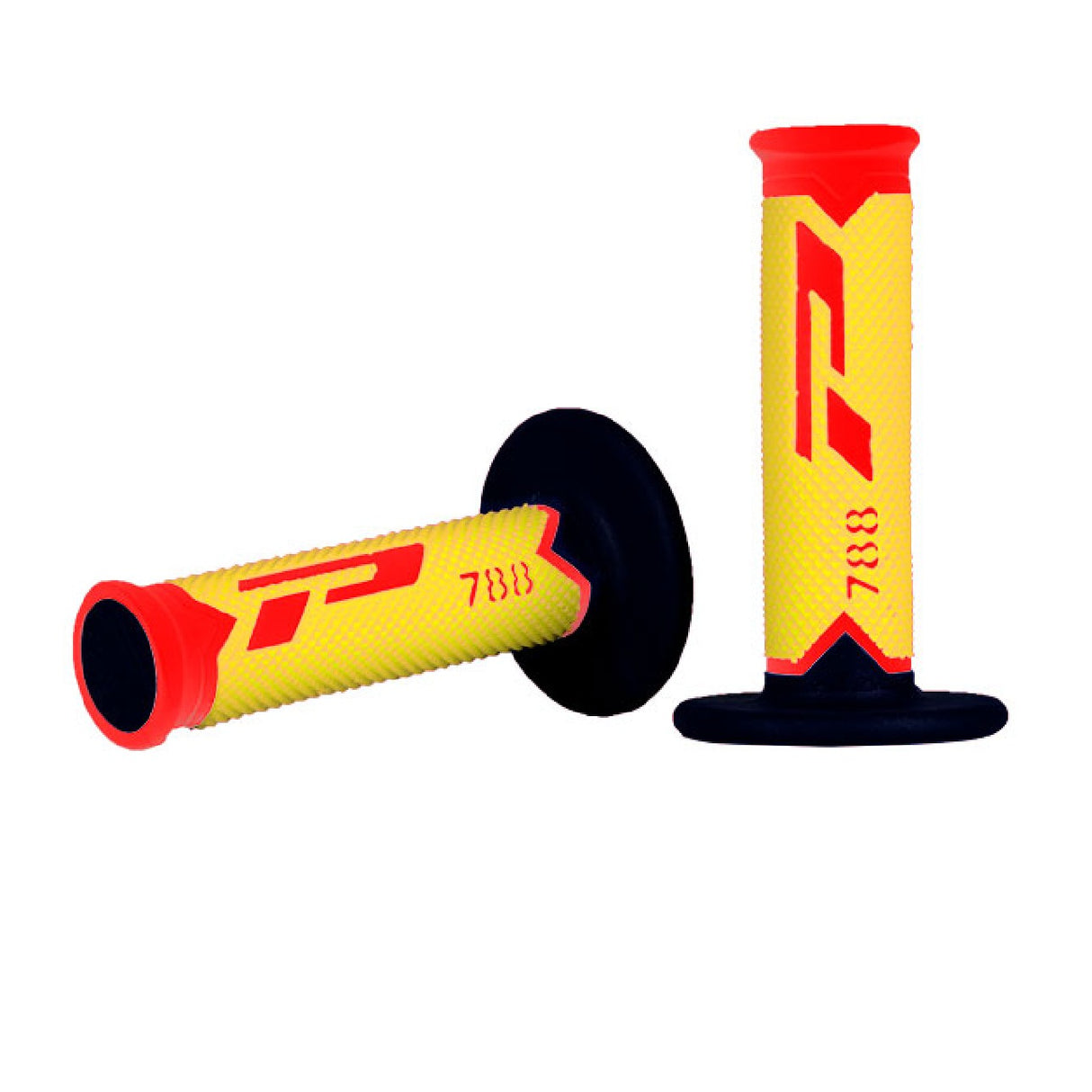Puños de motocross Progrip TD rojo-amarillo-negro