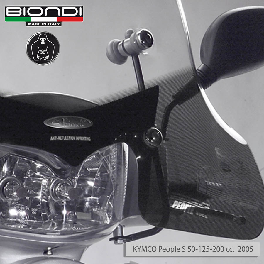 Biondi Parabrezza Z Trasparente KYMCO People S 50/125/200 cc. 2005 con Attacchi