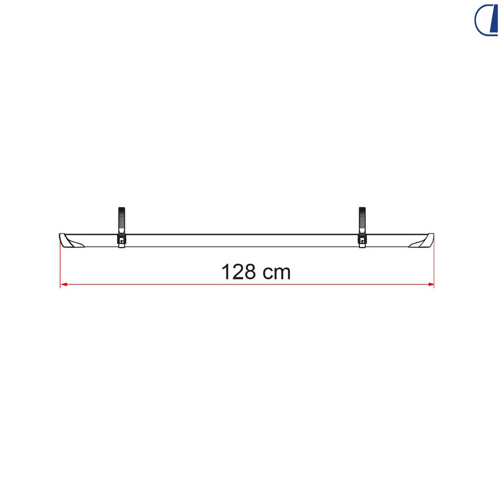 Fiamma Canalina Rail Plus per portabici camper Deep Black