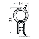 Osculati Profilo per bordare vetroresina 44.493.00