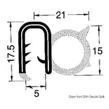 Osculati Profilo per bordare vetroresina 44.493.00