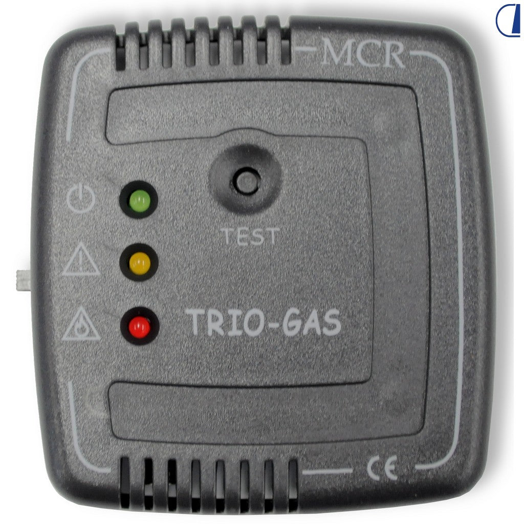 GOK Trio Gas rilevatore GPL, CO e gas soporiferi 12V grigio