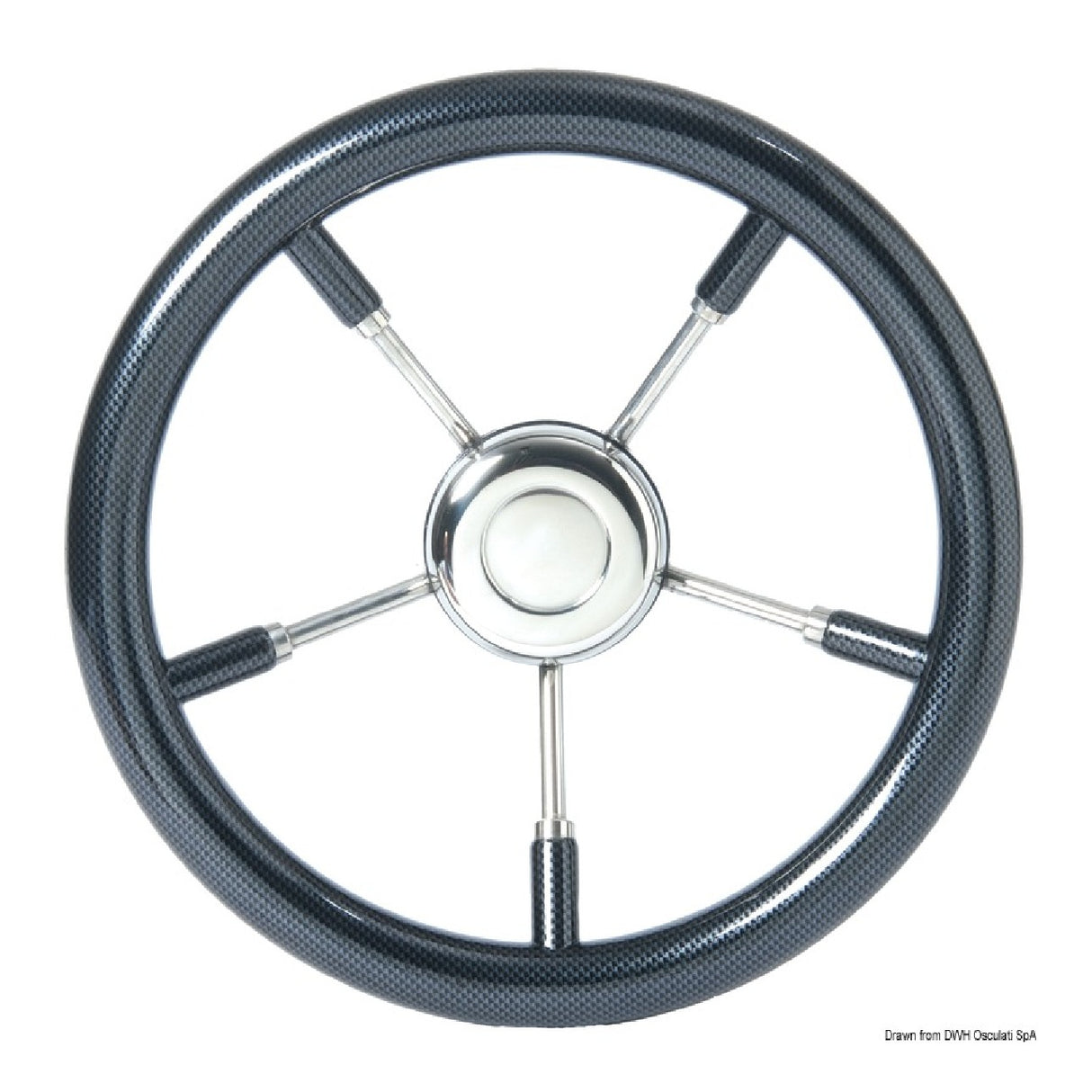 Volante Osculati con radios de acero inoxidable 45.129.32
