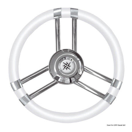 Osculati Volante C con razze in Acciaio Inox 350 mm 45.137.01