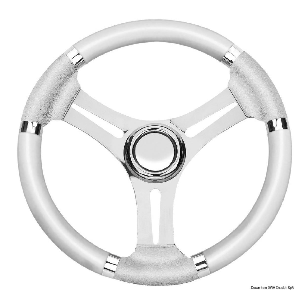 Volante Osculati B con radios de acero inoxidable 350 mm 45.136.02