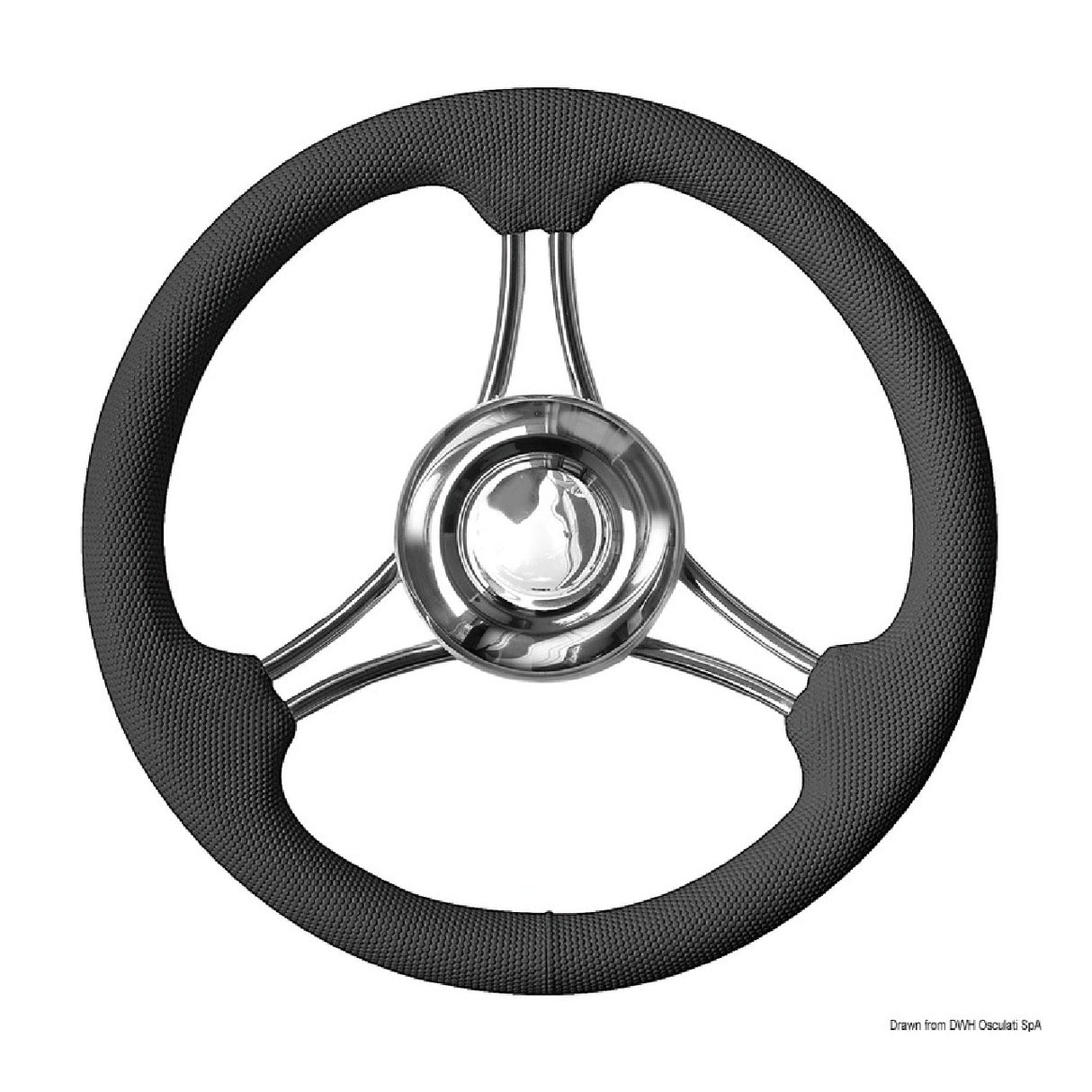 Osculati Volante con struttura in Acciaio Inox lucidato a specchio 350 mm 45.152.01