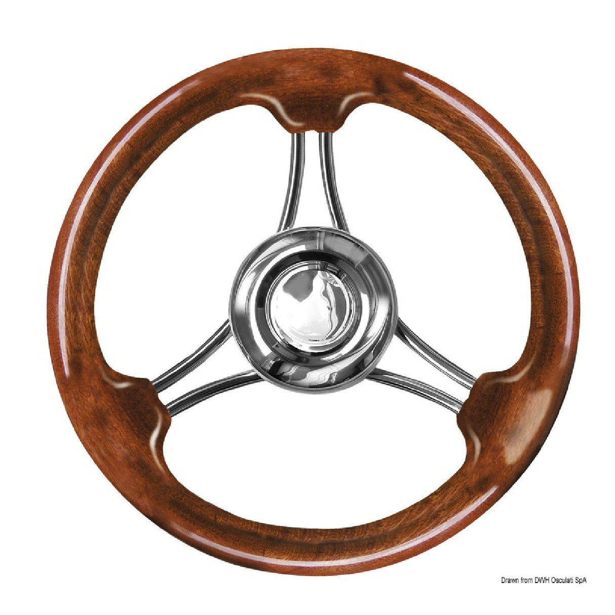 Osculati Steering wheel with mirror-polished stainless steel structure 350 mm 45.152.01