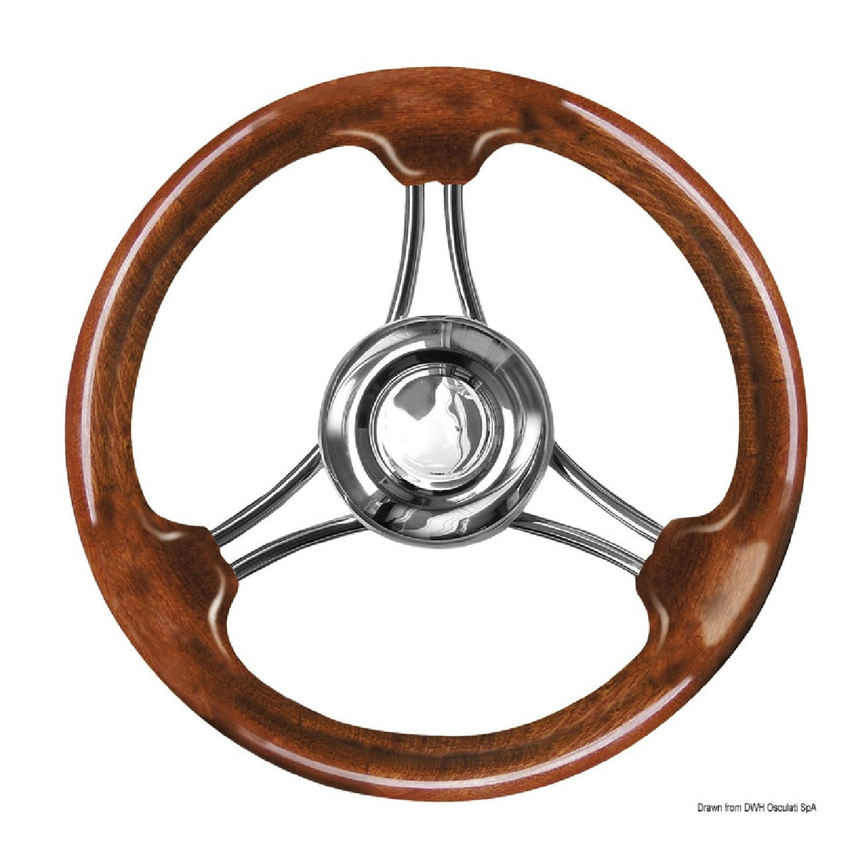 Osculati Volante con struttura in Acciaio Inox lucidato a specchio 350 mm 45.152.01