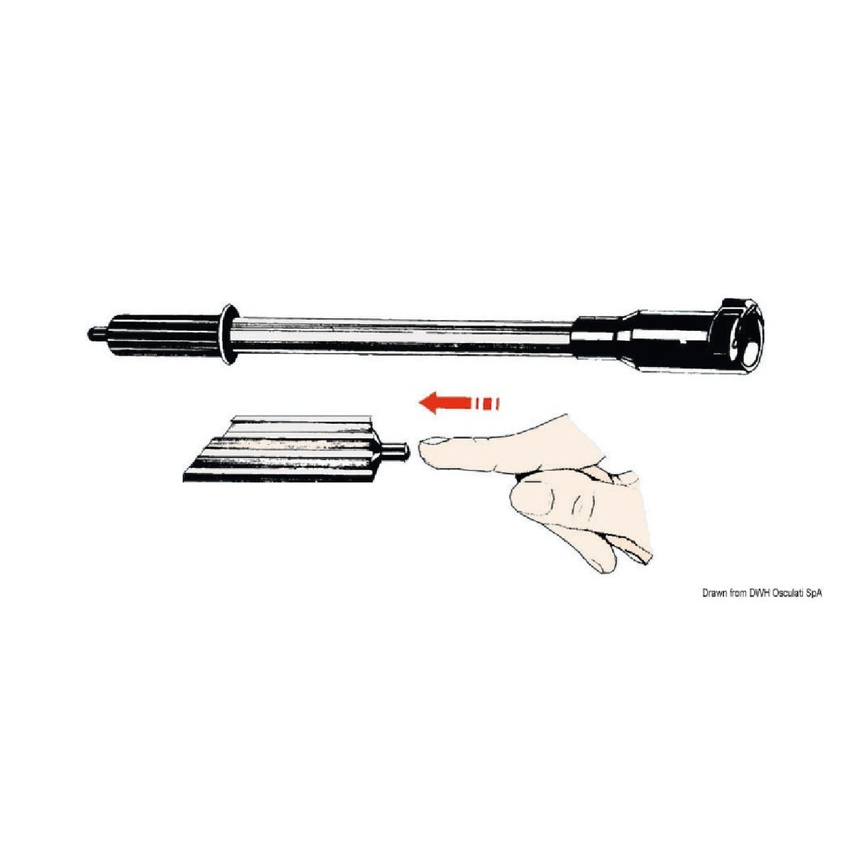 Osculati Barra di prolunga guida per motori fuoribordo a scatto 45.156.05