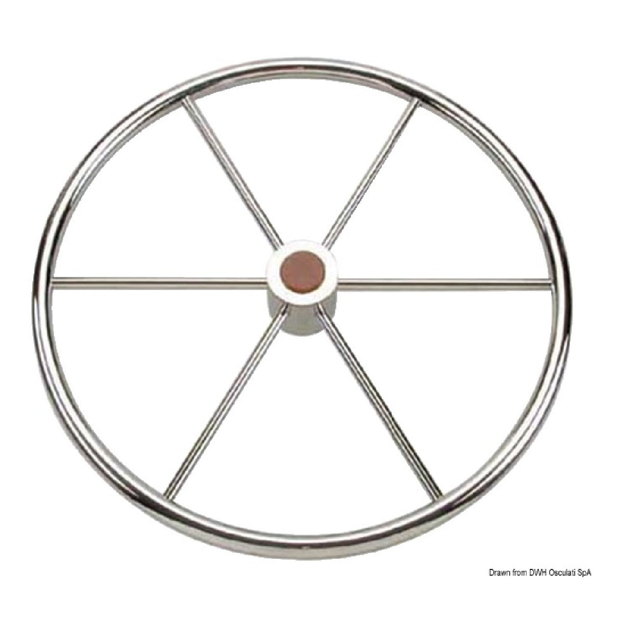 Osculati Timone in Acciaio Inox lucidato a specchio 5 Razze 45.164.60