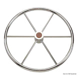 Osculati 5-spoke mirror-polished stainless steel rudder 45.164.60