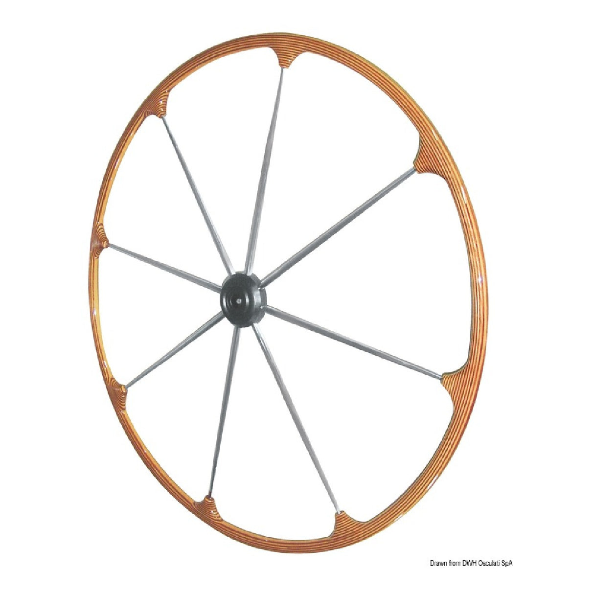 Osculati Timone con cerchio esterno in teak 45.167.01