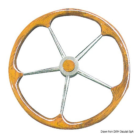 Osculati Timone con cerchio esterno in teak 45.167.01