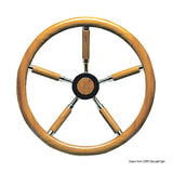 Osculati Rudder with external teak rim and teak-coated spokes 45.167.40