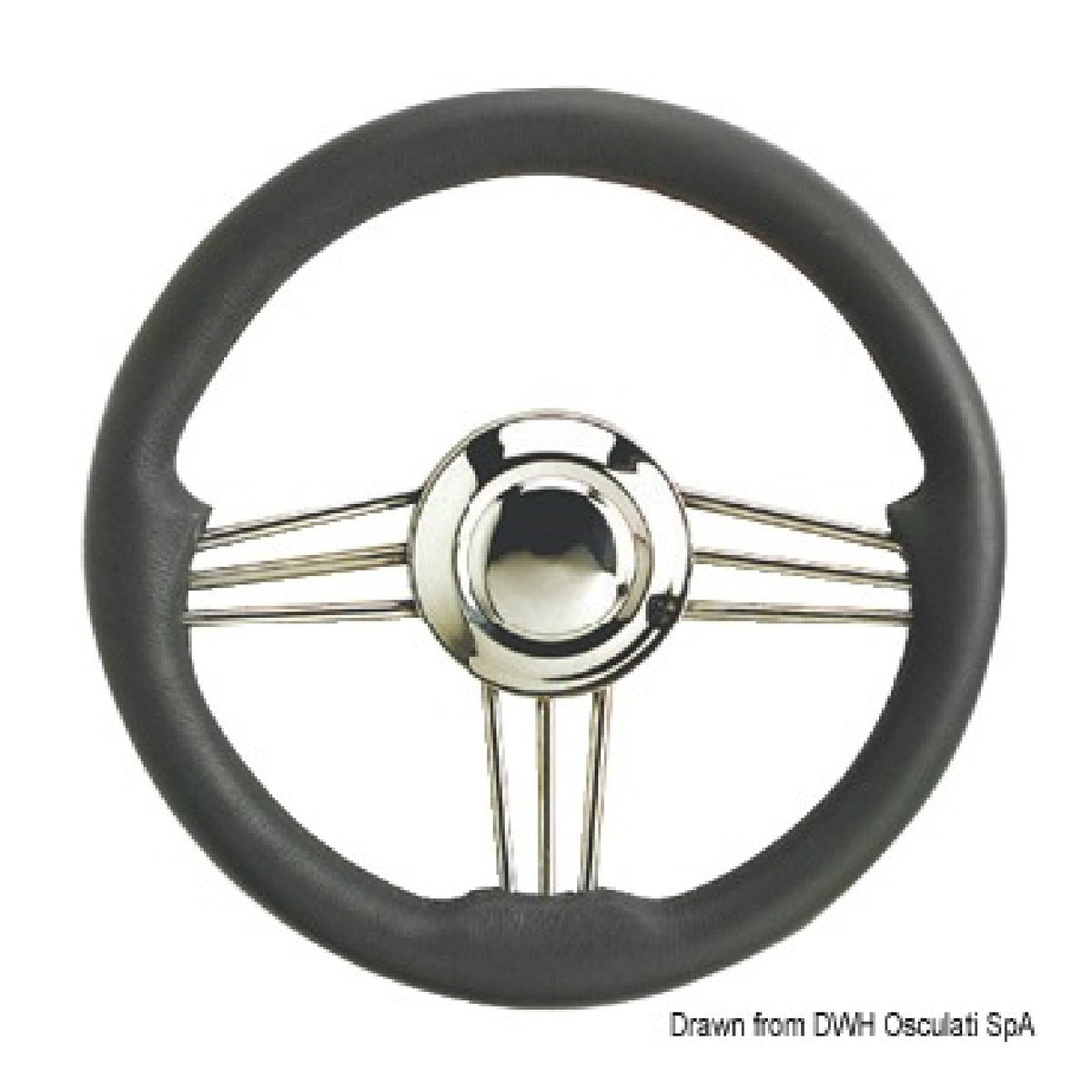 Osculati Volante con struttura in Acciaio Inox lucidato a specchio 350 mm 45.152.01