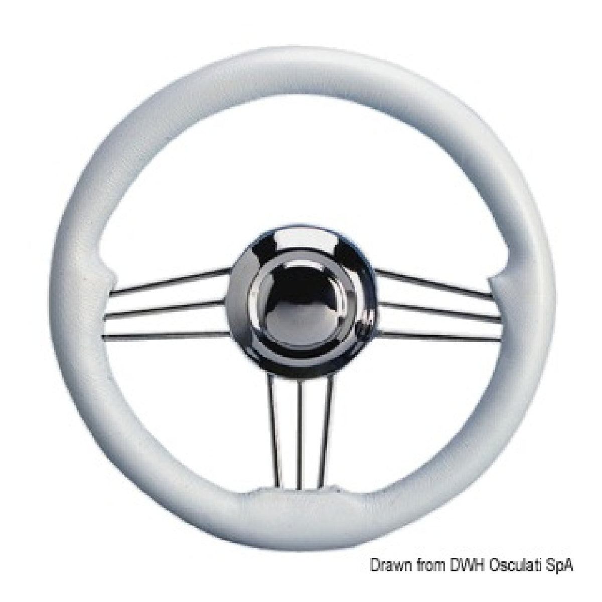 Osculati Volante con struttura in Acciaio Inox lucidato a specchio 350 mm 45.152.01