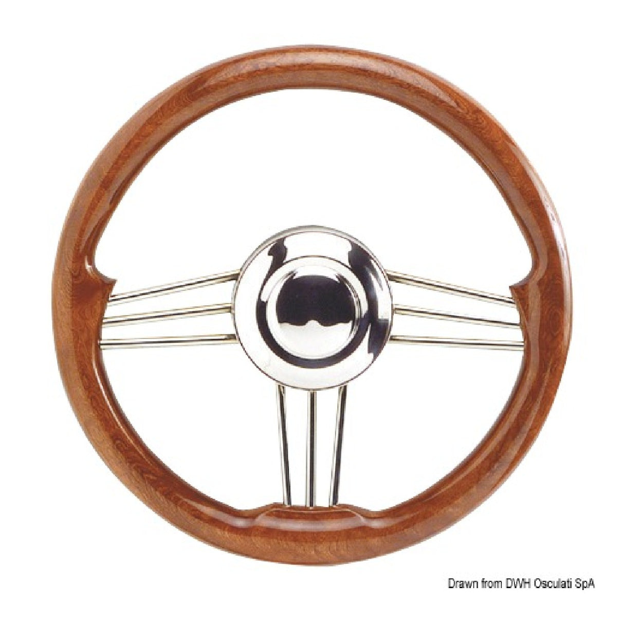 Osculati Steering wheel with mirror-polished stainless steel structure 350 mm 45.152.01