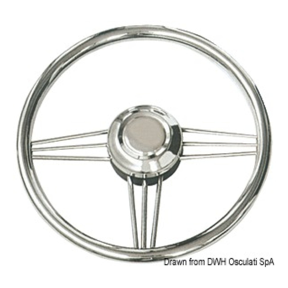 Osculati Steering wheel with mirror-polished stainless steel structure 350 mm 45.152.01