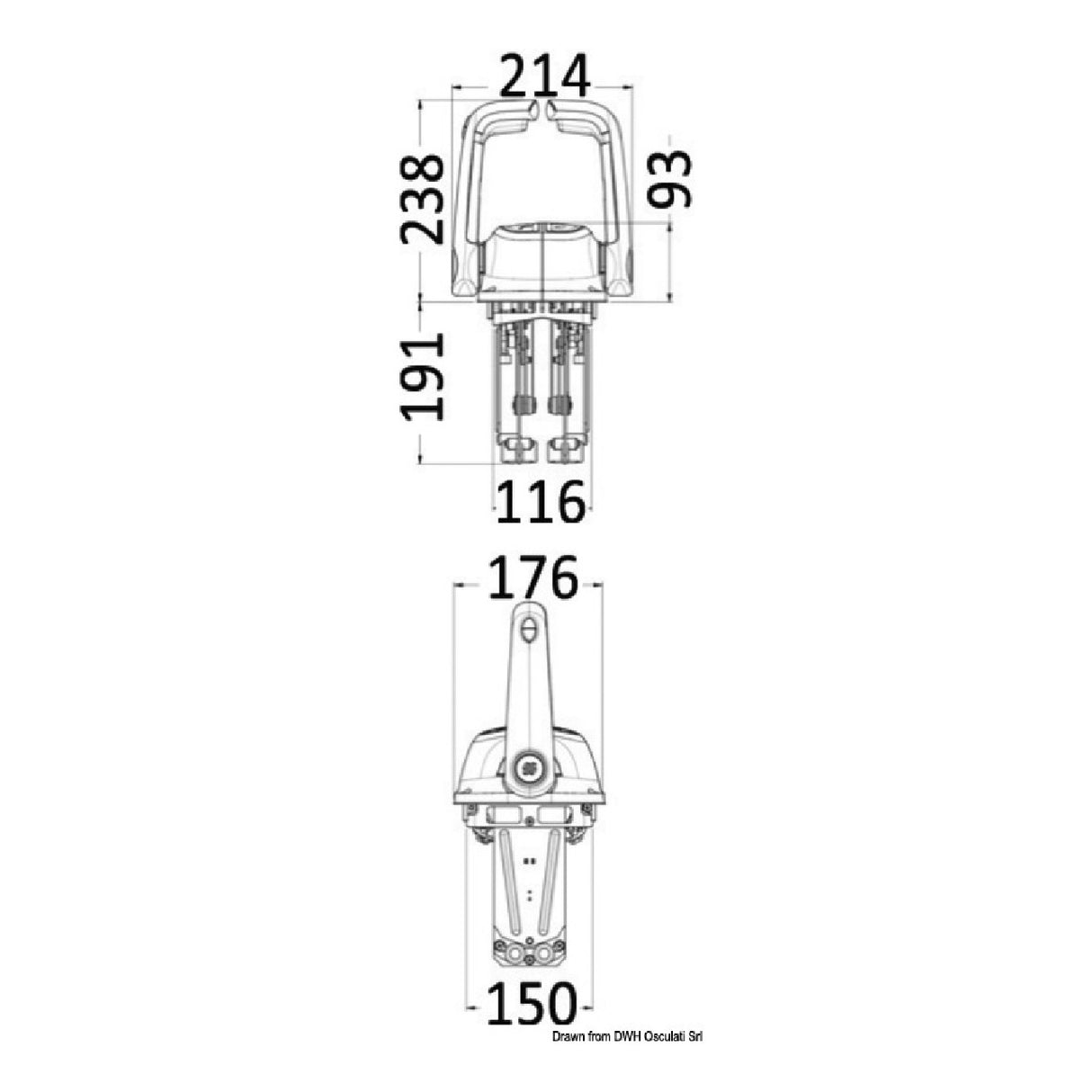 Ultraflex Scatola doppia leva bimotore universale B501