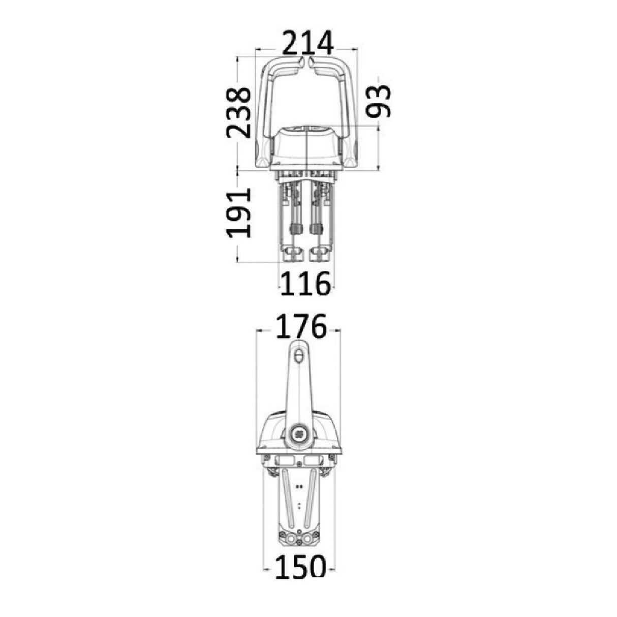 Ultraflex Scatola doppia leva bimotore universale B501 con Trim