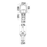 Ultraflex Scatola doppia leva bimotore universale B501 con Trim