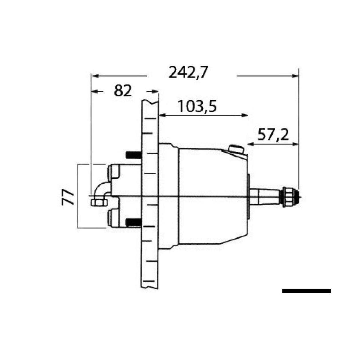 Dirección hidráulica con bomba delantera Ultraflex para motores fueraborda de hasta 150/175 HP