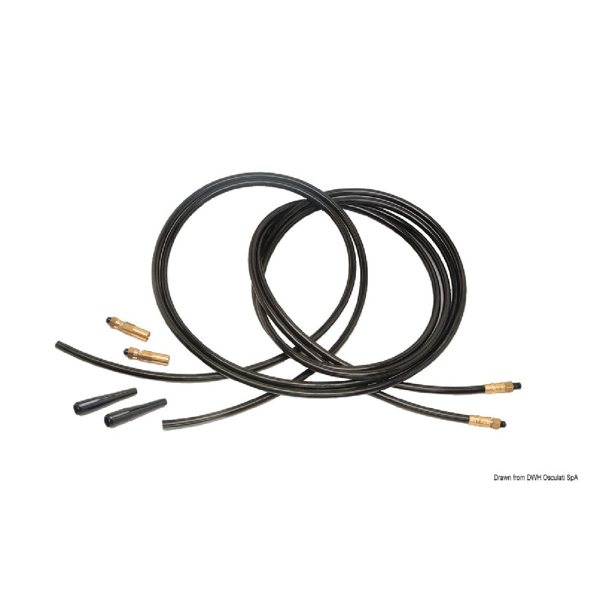 Ultraflex-Kit: 2 verstärkte, flexible Schläuche, die an einem Ende verbunden sind