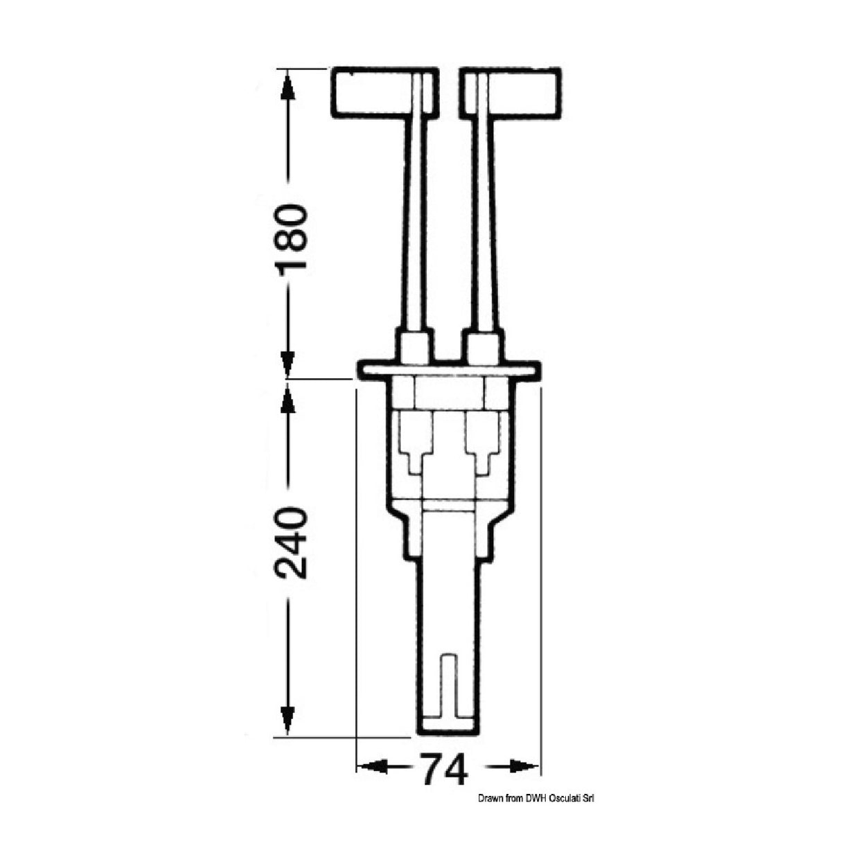 Ultraflex Scatola di comando timone GEMINI bileva