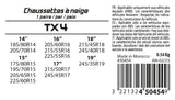 Calcetines de nieve de tela XLPT TX4 Group